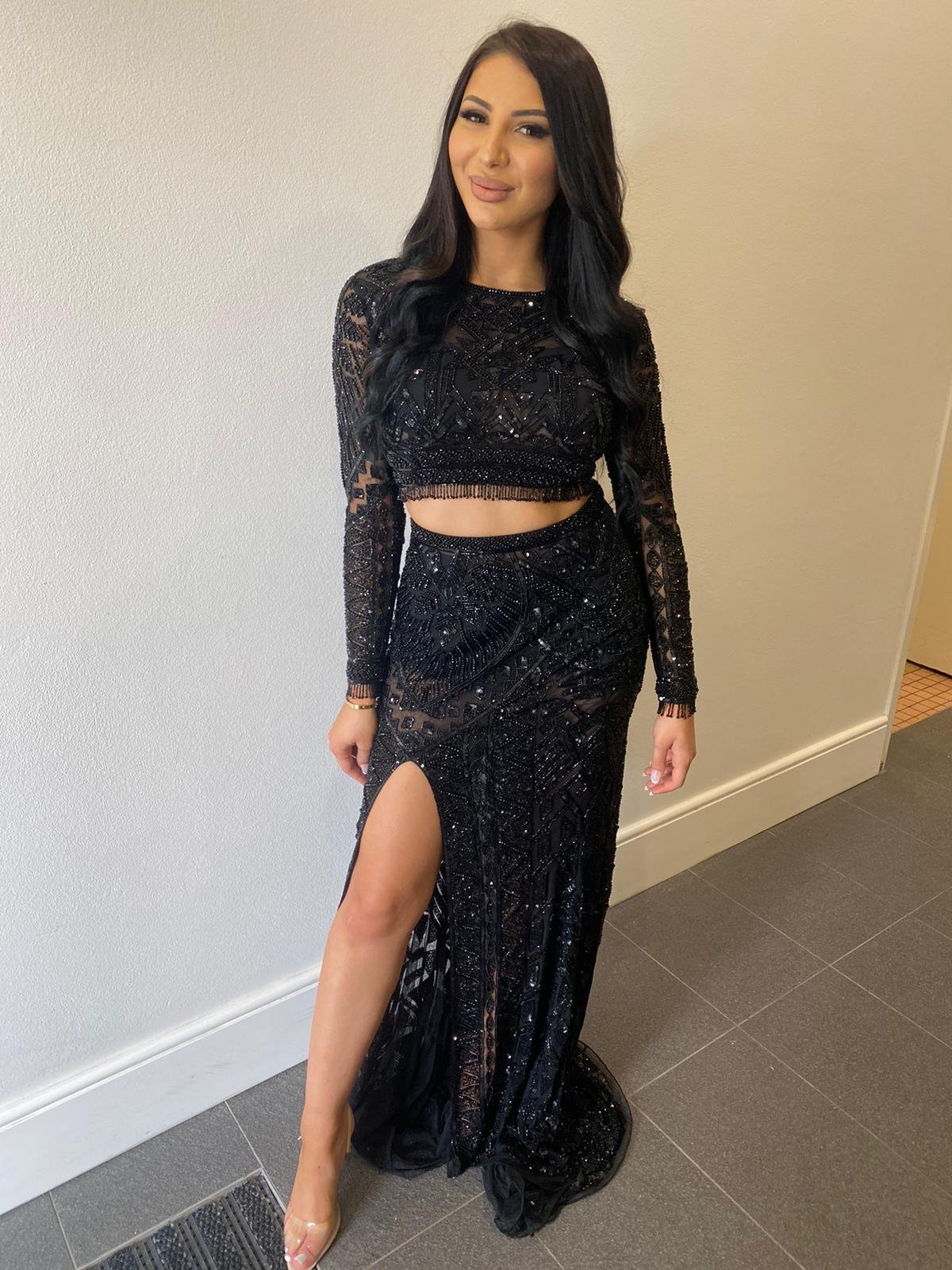 High-Slit Sequin Gown - Custom - BG Clothing Manufacturer